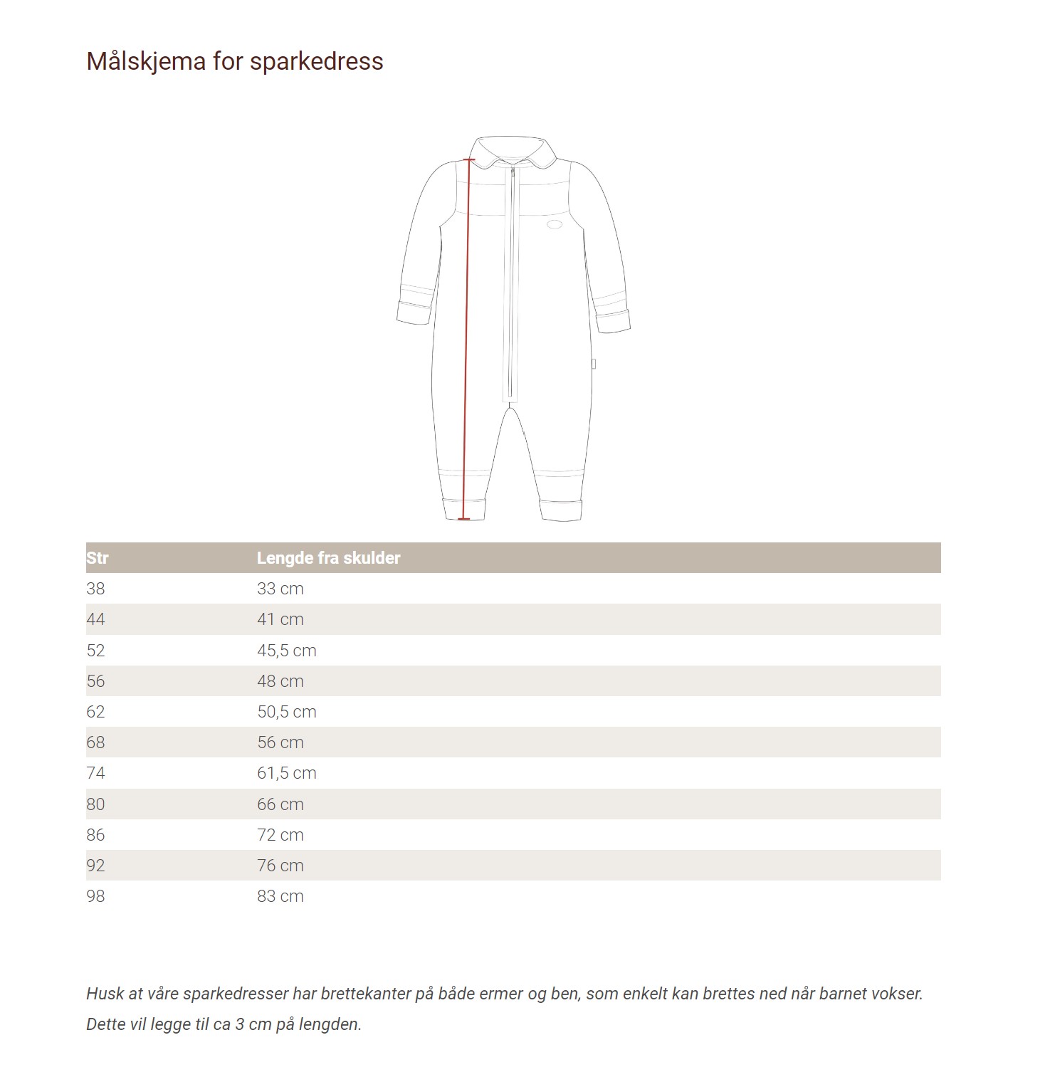 Måskjema Lillelam Dress
