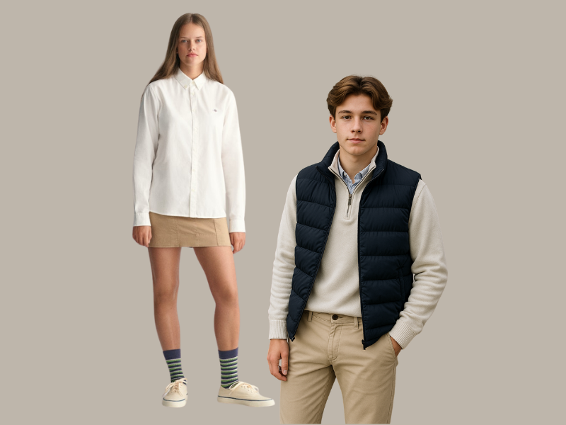 Tenåringsgutt i Grisch-stil med linskjorte og shorts